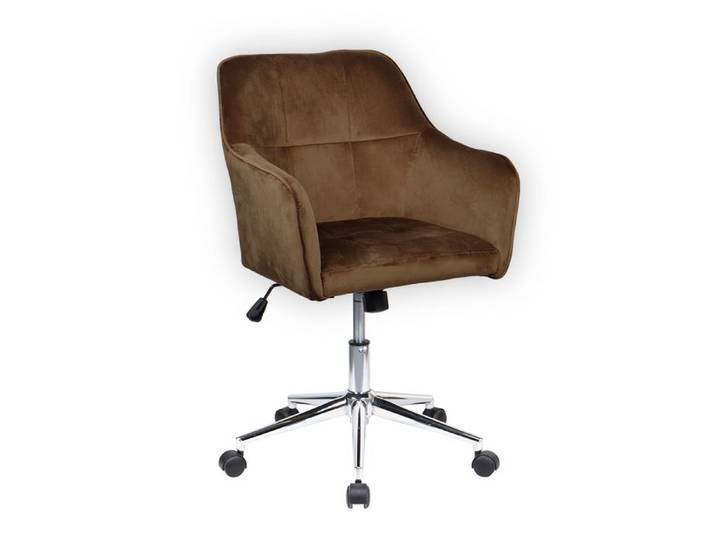 SVITA JAKE chaise de bureau chaise de conférence chaise pivotante chaise de direction bureau velours brun