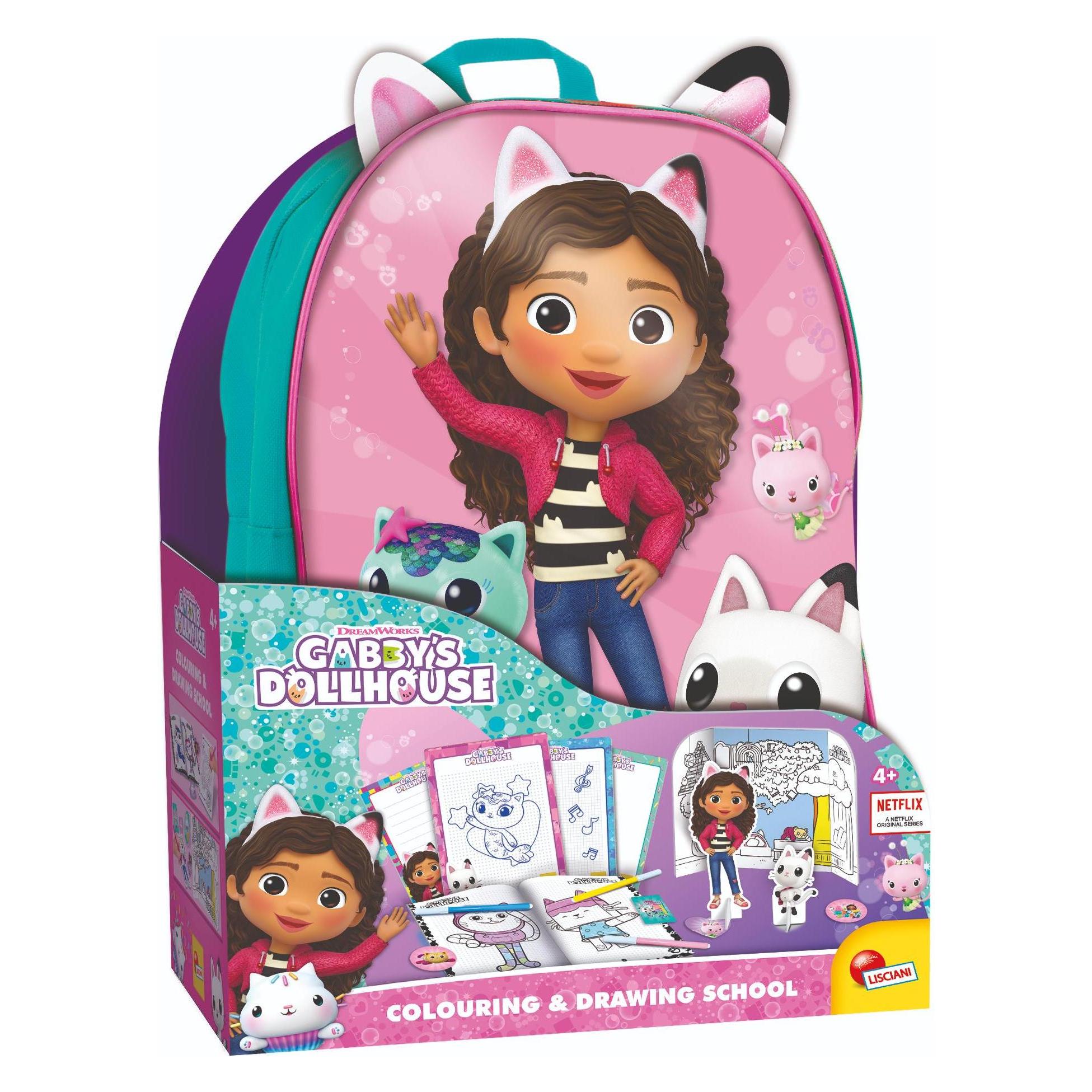 Lisciani Gabby'S Dollhouse Zainetto Coloring And Drawing School (304-106288)