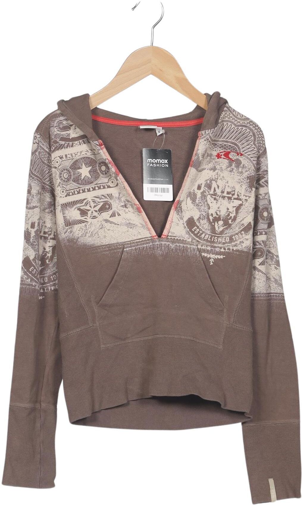 O Neill Damen Kapuzenpullover, Braun, Gr. S, Baumwolle / Elasthan - Second Hand