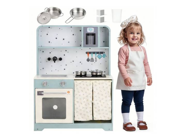 Fine Life Pro Kleinküche Kinderküche 29×60×81 cm Blau, 1 Küche, Blau, Kinderzimmer