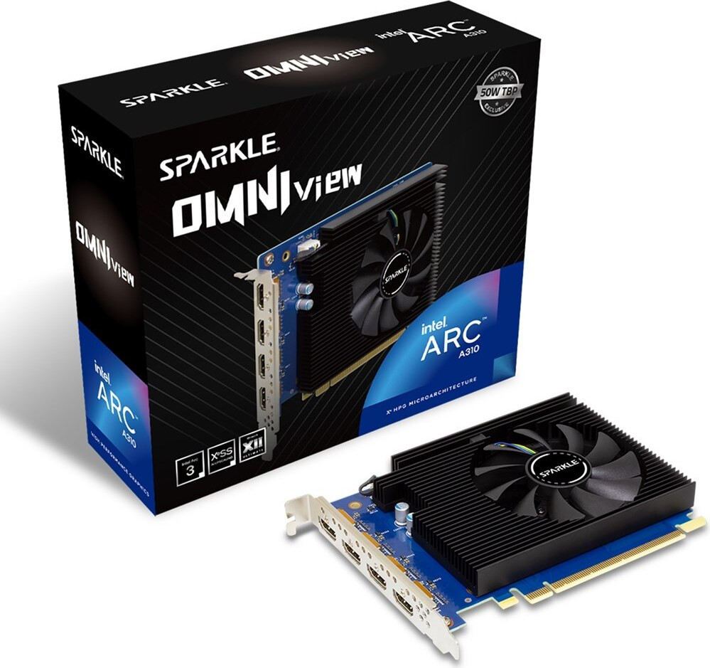 Sparkle Intel Arc A310 Omni View grafische kaart, 4 GB
