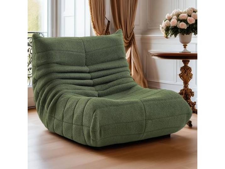 Togo Kaminstuhl, Eck-Sitzsack, bequem, faule Bodensofa, Couch Ergonomisches Design Loungesessel aus Schaumstoff, Sofa, für Wohnzimmer, Schlafzimmer, Wohnheim, Salon, Büro
