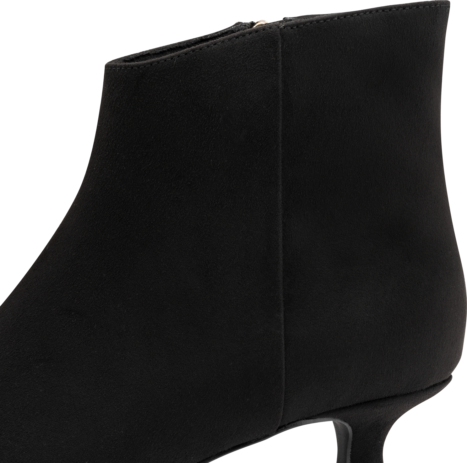 Stiefelette MARCO TOZZI, Damen, Gr. 37, Textil, schwarz, Veloursleder, aufgeraut, Schuhe Stiefelette, Ankle Boots, Stiefelette mit unterstelltem Trichterabsatz