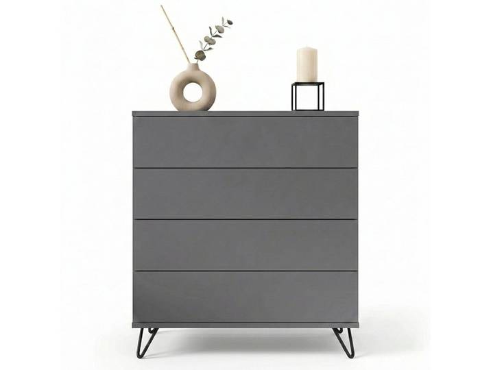 InnoFurn Kommode Elara Schrank (Schubladenschrank), Schrank mit 4 Schubladen, Sideboard mit Push-to-Open