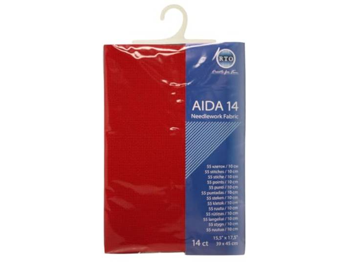 RTO Aida 14 Count 15.5 X17.5 -Rood