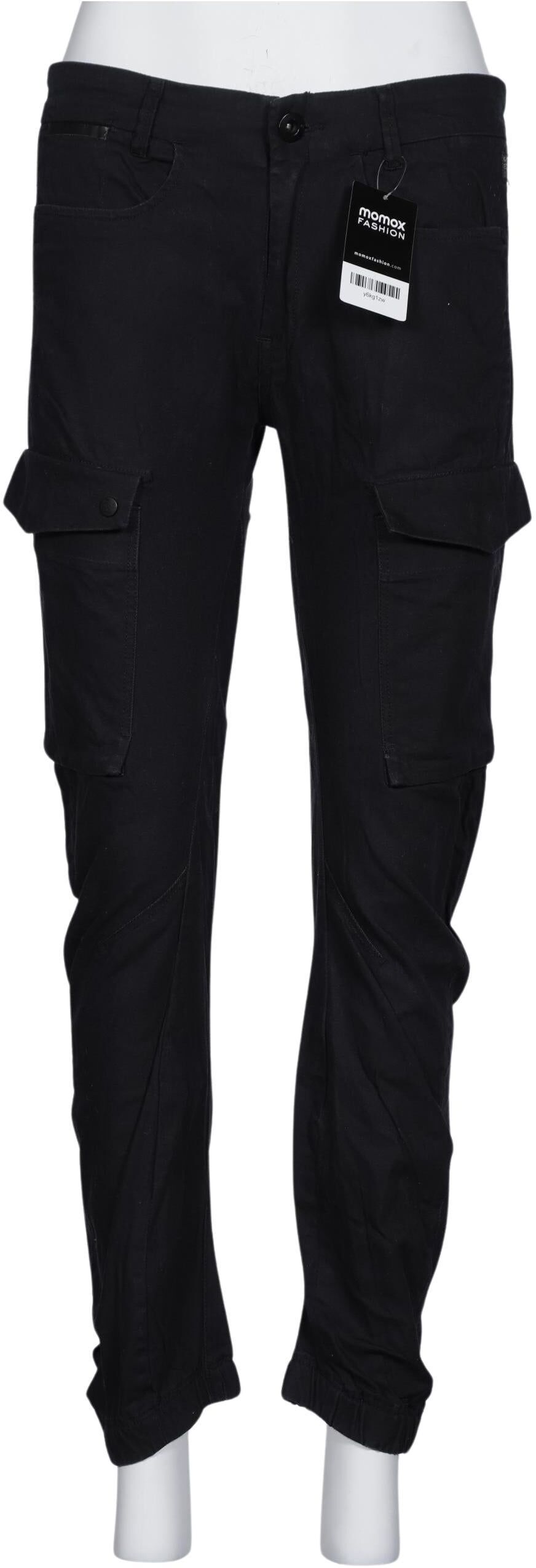 G Star RAW Damen Stoffhose, Schwarz, Gr. W27, Baumwolle - Second Hand