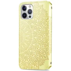König Design Hülle Handy Schutz für Apple iPhone 12 Pro Case Flip Cover Tasche Etuis Gelb Neu (Apple iPhone 12, Apple iPhone 12 Pro), Smartphone Hülle, Gelb