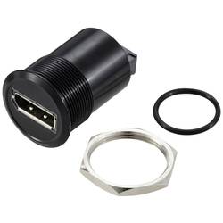 TRU COMPONENTS TC-11980480 Display Port 1,2 Panel-Adapter Buchse DisplayPort Buchse - DisplayPort Buchse Schwarz Inhalt: 1 St.