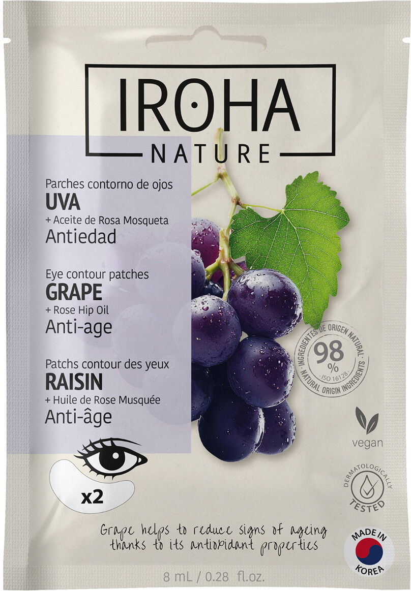 8ml IROHA nature Eye Pads Grape Anti-Age (1 Paar)