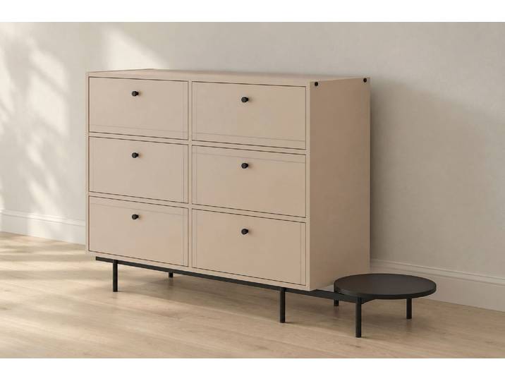 Sideboard HOME AFFAIRE, beige (macchiato), B:161cm H:95cm T:42cm, Sideboards, Sideboard, Seitlicher Design-Beistelltisch-stilvoll und funktional.