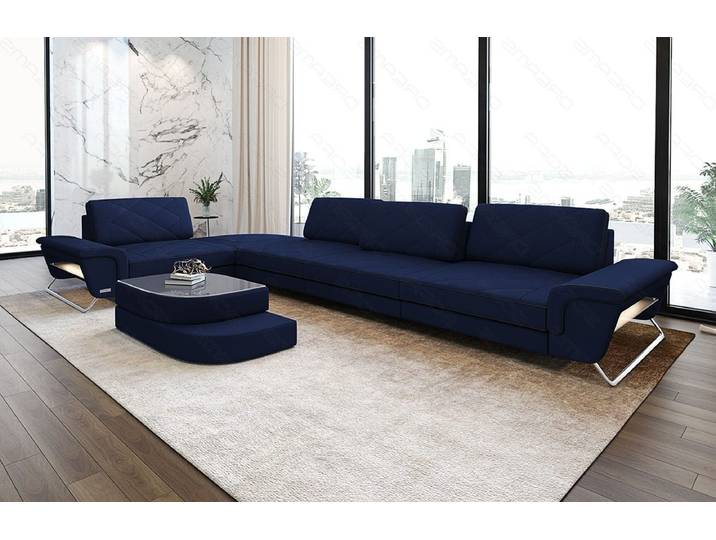 Stoff Ecksofa Rotello L-Form