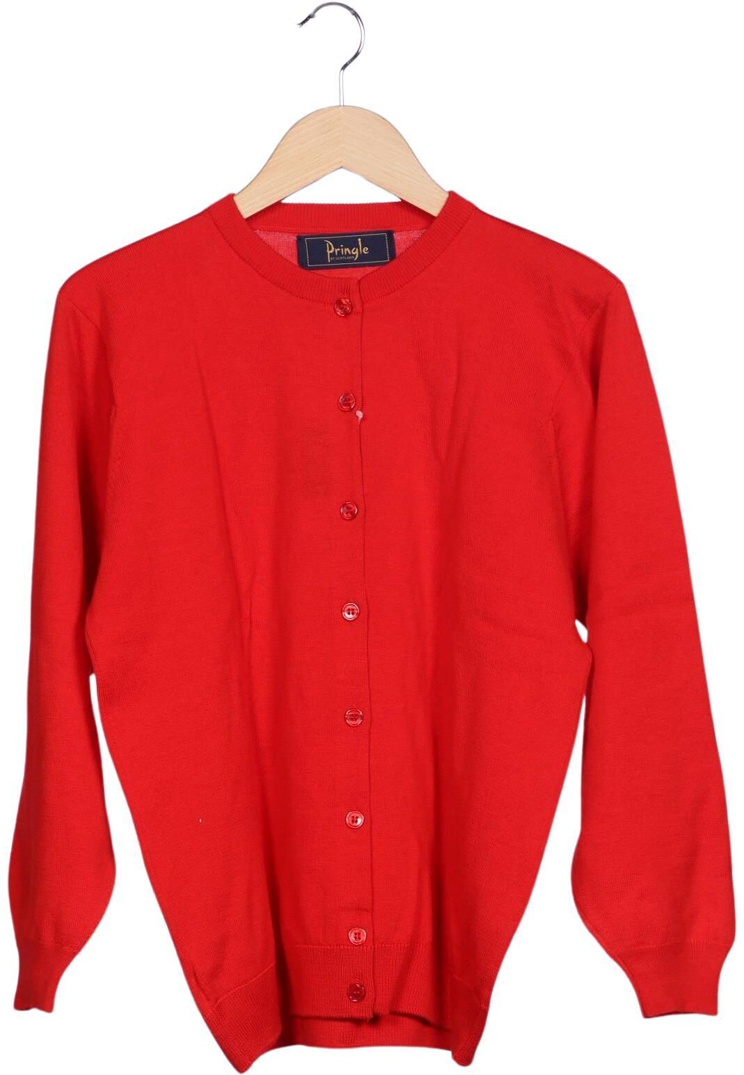 Pringle of Scotland Damen Strickjacke, Rot, Gr. EU 42, Schurwolle - Second Hand