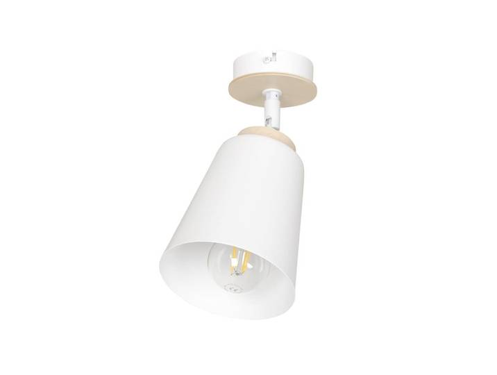 Applique nordique orientable avec abat-jour en métal blanc