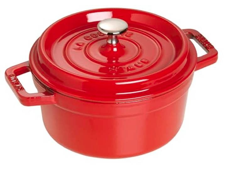 STAUB Gusseisen Bräter/Cocotte, Rund 30 cm, 8,35 L, Kirschrot, Kirsch-Rot