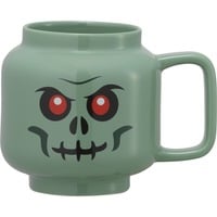 LEGO Keramiktasse Grünes Skelett, groß graugrün
