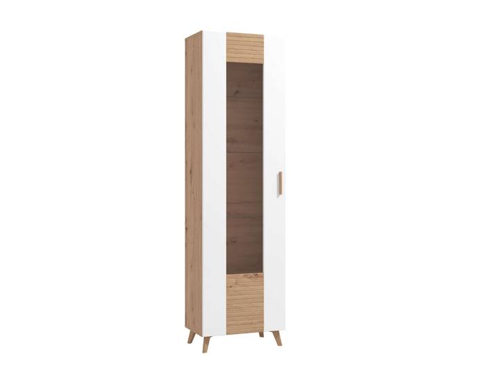 Vitrine HOME AFFAIRE Bretagna Vitrinenschrank, Standvitrine, Showcase , braun (artisan eiche), B:58cm H:202,5cm T:35cm, Glas, Holzwerkstoff, MDF, Schränke, Vitrine, in trendigen Farben, Glastür, in verschiedenen Varianten erhältlich