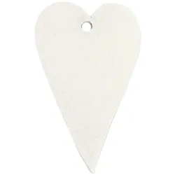 IB Laursen Herzanhänger Geschenkanhänger aus Holz, 3,5 x 5,5 cm, weiß