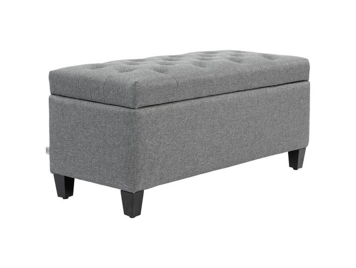 Homcom Truhenbank Polyester Holz Hellgrau, Kunststoff, 40x44x100 cm, Esszimmer, Bänke, Sitzbänke