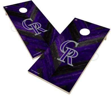 Skip's Garage Colorado Rockies MLB Cornhole Board Set