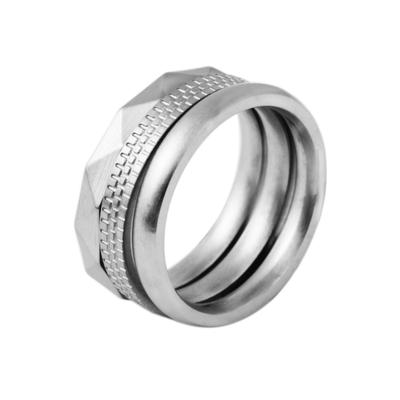 Fingerring AKZENT "Dacia, silberfarbig, langlebig" Gr. 54, silber (silberfarbig), Fingerringe, Damen, 54, Edelstahl, Fingerring