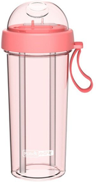 KitchenCuration DualTastes Dual Drink Water Bottle Pink