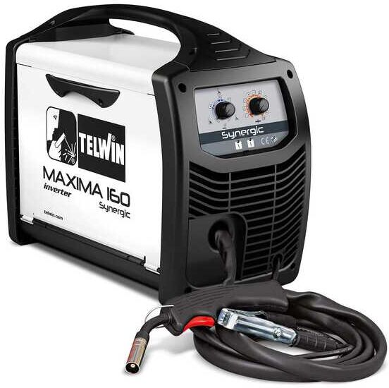 Telwin Maxima 160 Synergic - Saldatrice Inverter Multiprocesso (MIG-MAG/FLUX/BRAZING) - GAS/NO GAS
