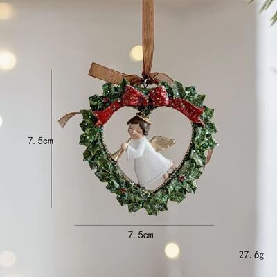 Uplift Treasures Retro 3D Christmas Tree Bell Resin Ornament angellove
