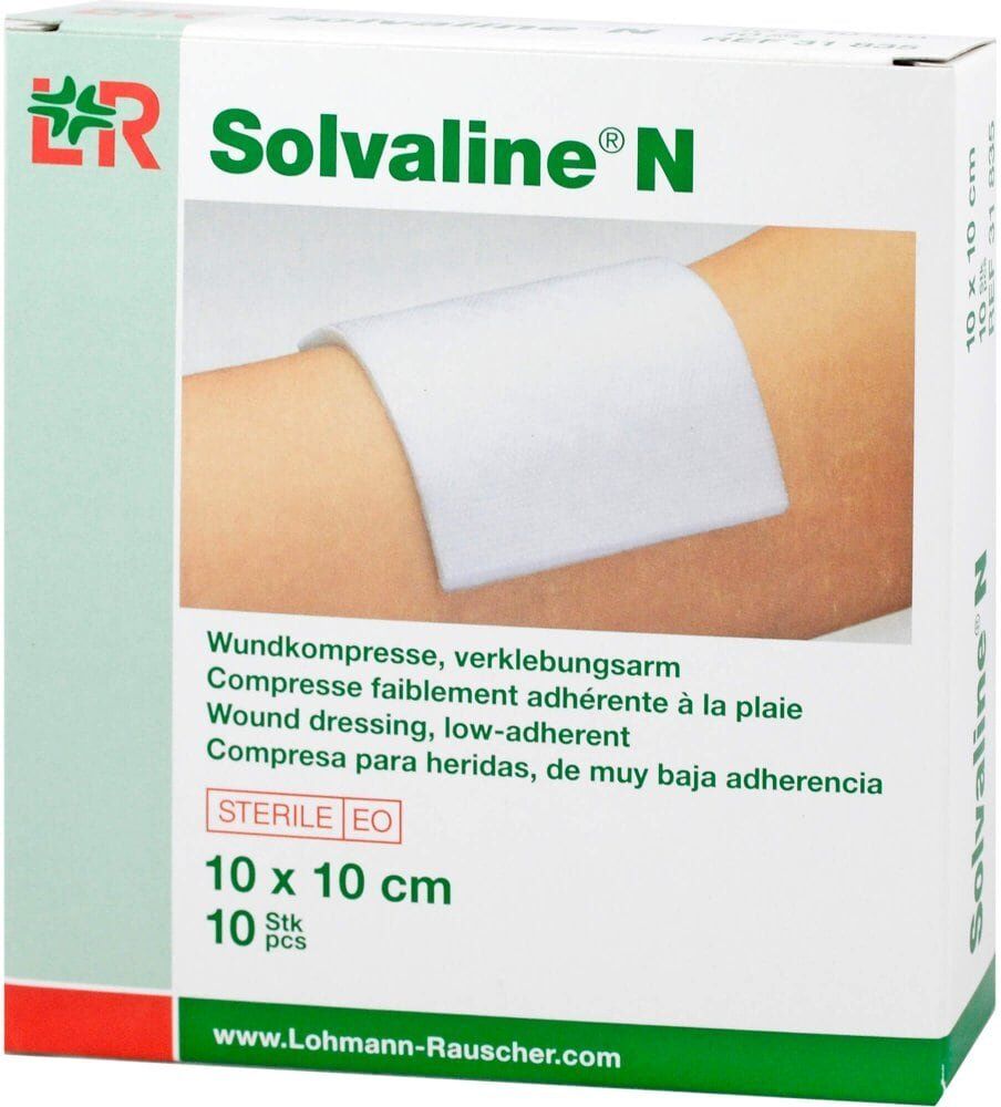 Solvaline N 10x10 cm steril Kompressen