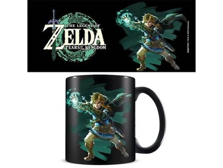 Mug ceramique Nintendo : Zelda les Larmes du Royaume - Pouvoir Sacre - Mug Noir[boîte cadeau] (315ml)