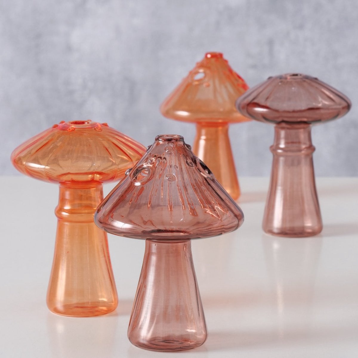 Boltze Home Glazen Paddenstoel Vaas, Hoogte: 10,5 cm
