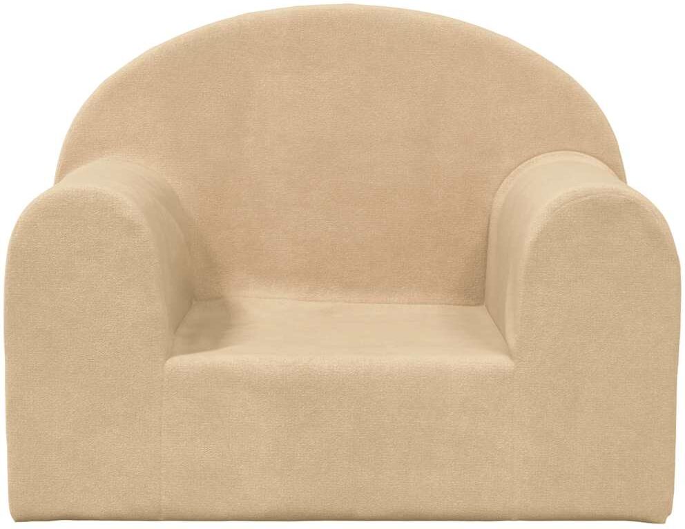 vidaXL Canapé pour enfants crème peluche douce