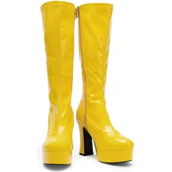 Maskworld Plateau Stiefel mit Reissverschluss gelb