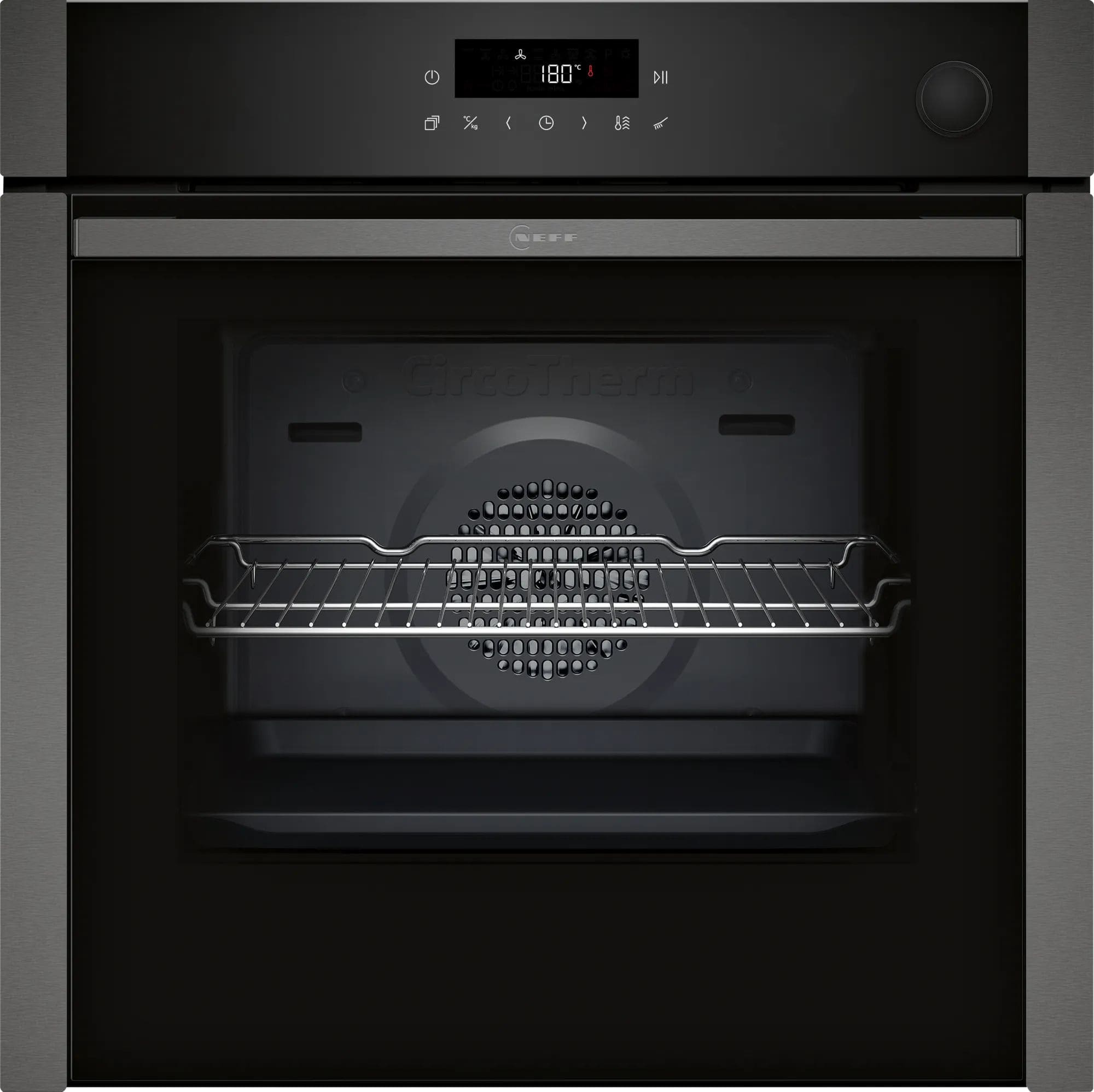 Neff BLE310EASP (B6AVJ7AG3 + Z1608BX0) Einbaubackofen groß Dampfgaren AutoClean (Schwarz/Graphit)