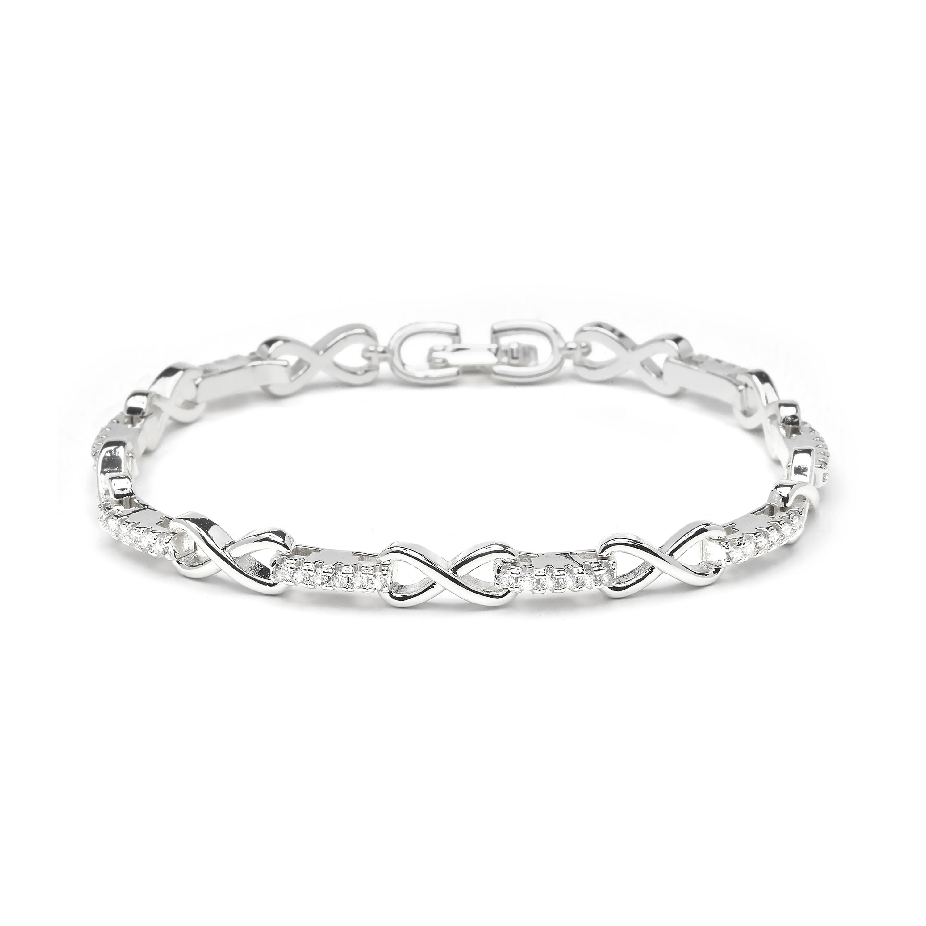 Luxenter Armband aus funkelndem Zirkonia mit Rhodiumbeschichtung – Raak