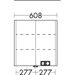 Burgbad Spiegelschrankbel Lack Hochglanz 640x608x165 bel Lack Hochglanz, SPRY060PN090 SPRY060PN090