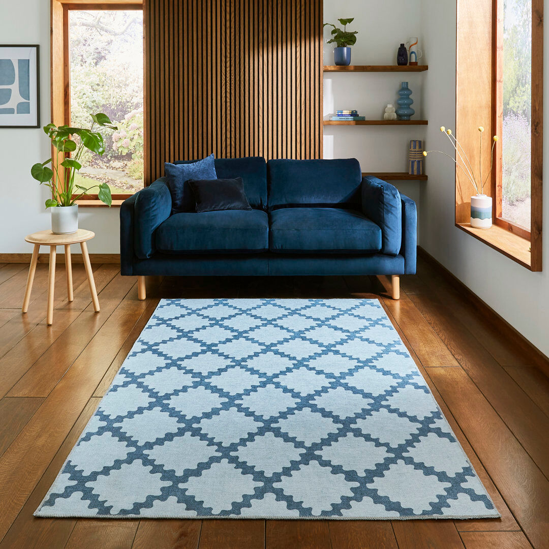 Scion Living Scion cm Floral Area Rug Blue Rectangle 152 x 230 cm