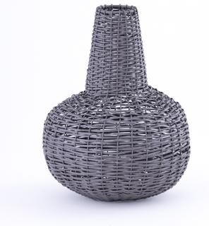 BIDK Home Iron Vase Gray Round