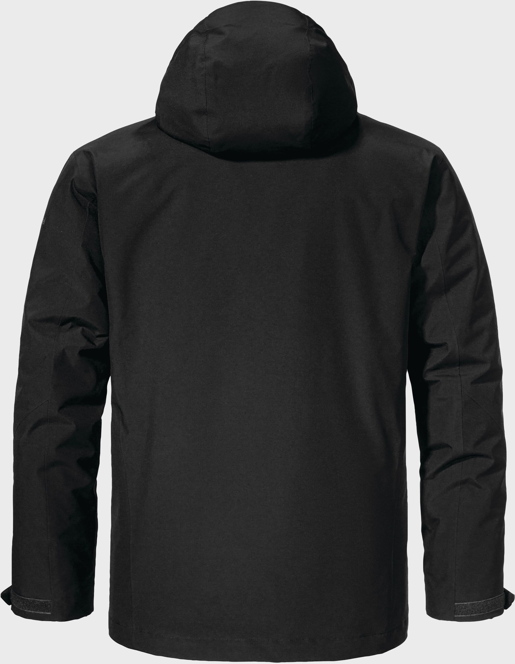 Doppeljacke SCHÖFFEL "3in1 Jacket Style Tamina MNS", Herren, Gr. 52, schwarz (9990, schwarz), Aussenjacke Oberstoff: Aussenseite: 100% Polyester. (Membran: Thermoplastisches Polyurethan). Futter: 100% Polyester. Futter Unteres Rückenteil: 100% Polyester I