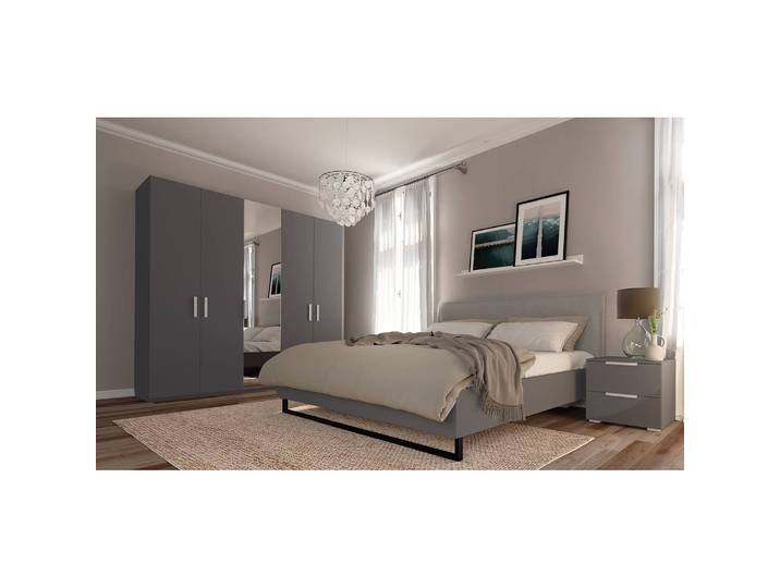 Drehtürenschrank pure reflect 225 x 222cm Beige/Graphit