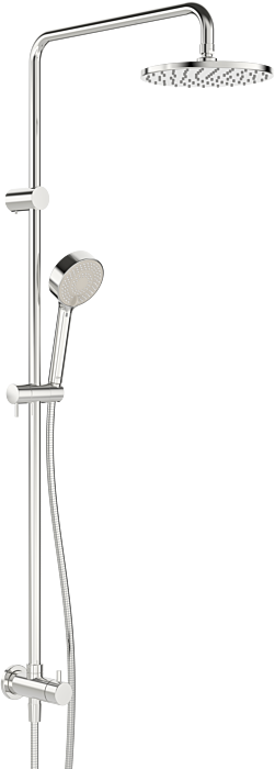 Duschsystem Hansaviva 44190200 chrom,  direkter Anschluss an Wandanschlussbogen
