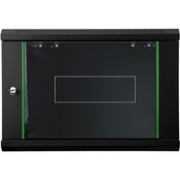 Wandgehäuse Dynamic Basic Serie - 600x450 mm (BxT), IT-Schrank schwarz, 9 Höheneinheiten