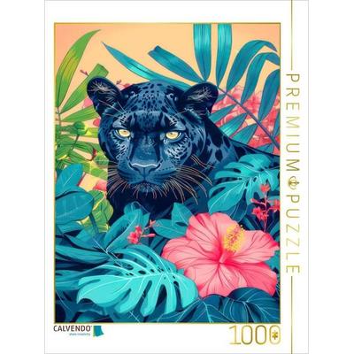 CALVENDO Puzzle Dschungeltiere Pop-Art | 1000 Teile Lege-Größe 64x48cm Foto-Puzzle für glückliche Stunden