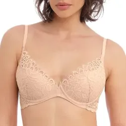 Wacoal BH Raffine Plunge Push Up Bra Beige E 70 Damen