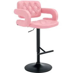 CLP Barhocker Dublin schwarz   Farbe: pink, Gestell Farbe: schwarz