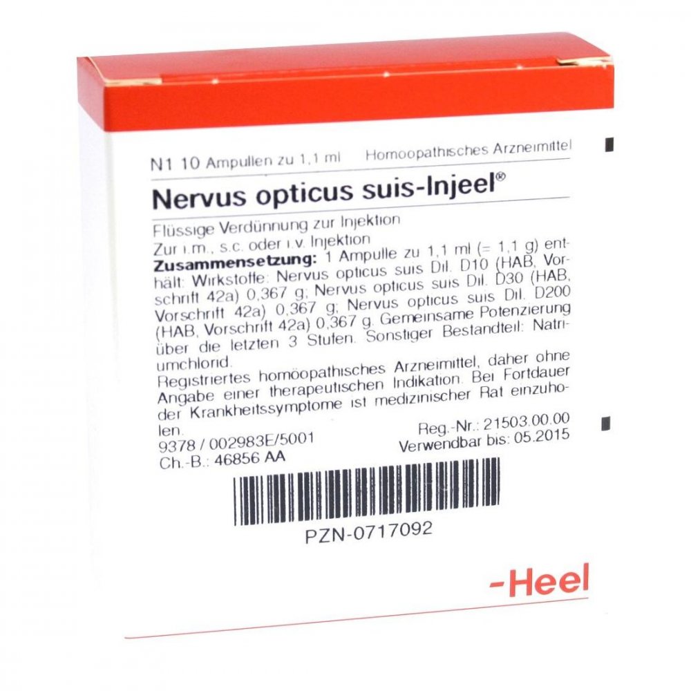 Biologische Heilmittel Heel GmbH Nervus Opticus suis Injeel Ampullen 00717092