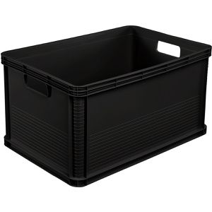 Keeeper Eurobox Robert, graphite, 64 Liter, lebensmittelecht, offene Griffe, 60 x 40 x 32cm