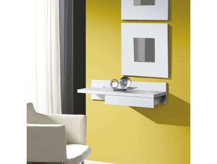 Console Table d'entrée - IMPERIAL RELAX - 1 tiroir - Blanc - Contemporain - Design