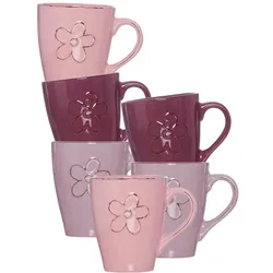 Ritzenhoff & Breker, Tasse, Flower Henkelbecher (360 ml, 6x)
