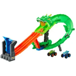 Hot Wheels Monster Trucks Sharks vs. Dinos Dragon Destruction