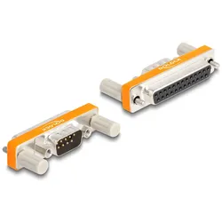 Delock Adapter D-Sub 9 Pin Stecker mit Muttern zu D-Sub 25 Pin Buchse mit Schrauben